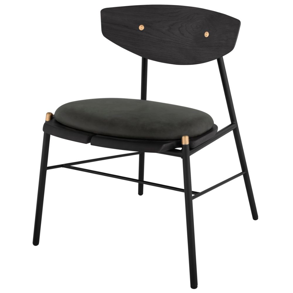 Nuevo HGDA778 Kink Dining Chair in Storm Black/Black